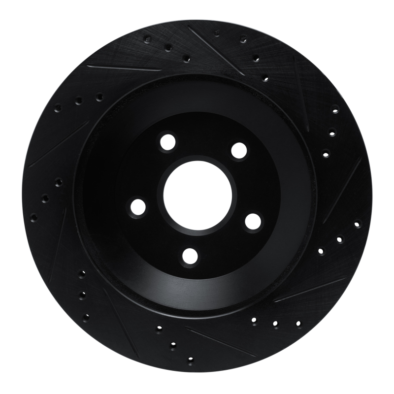 Ford Freestar Brake Rotor (1) - Rear Left - R1 Concepts - Drilled & Slotted - Black - `04-`07